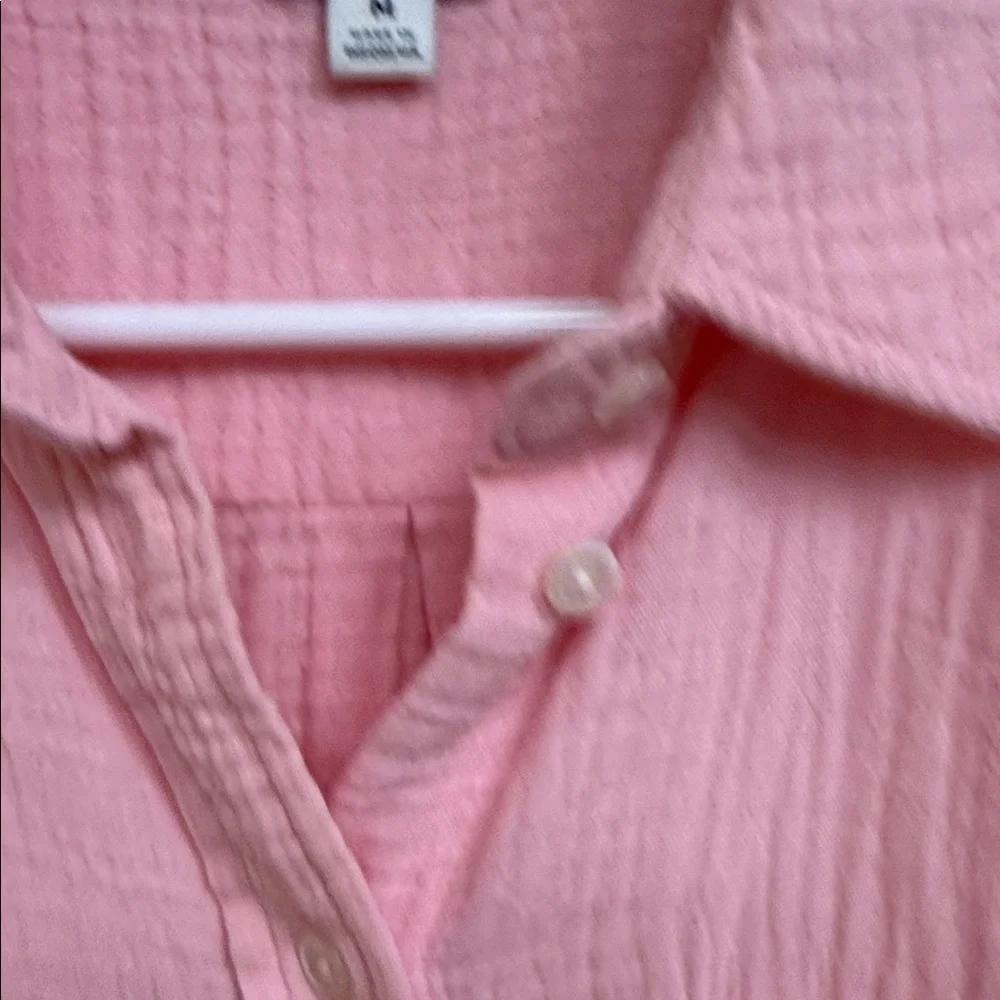 J. Crew Light Pink Crinkle Blouse - Picture 6 of 12